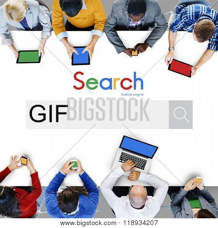 GIF Animated Images Graphics Interchange Format Concept