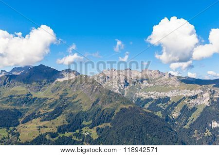 Panorama View Of The Swiss Alps Rom Mannlichen