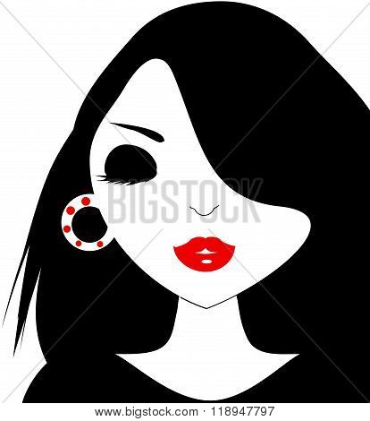 Fashion Lady Portrait In Dramatic Colors
