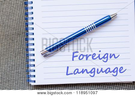 Foreign Language Write On Notebook