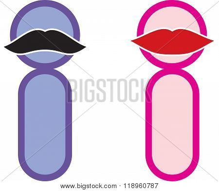 Wc icon man and woman