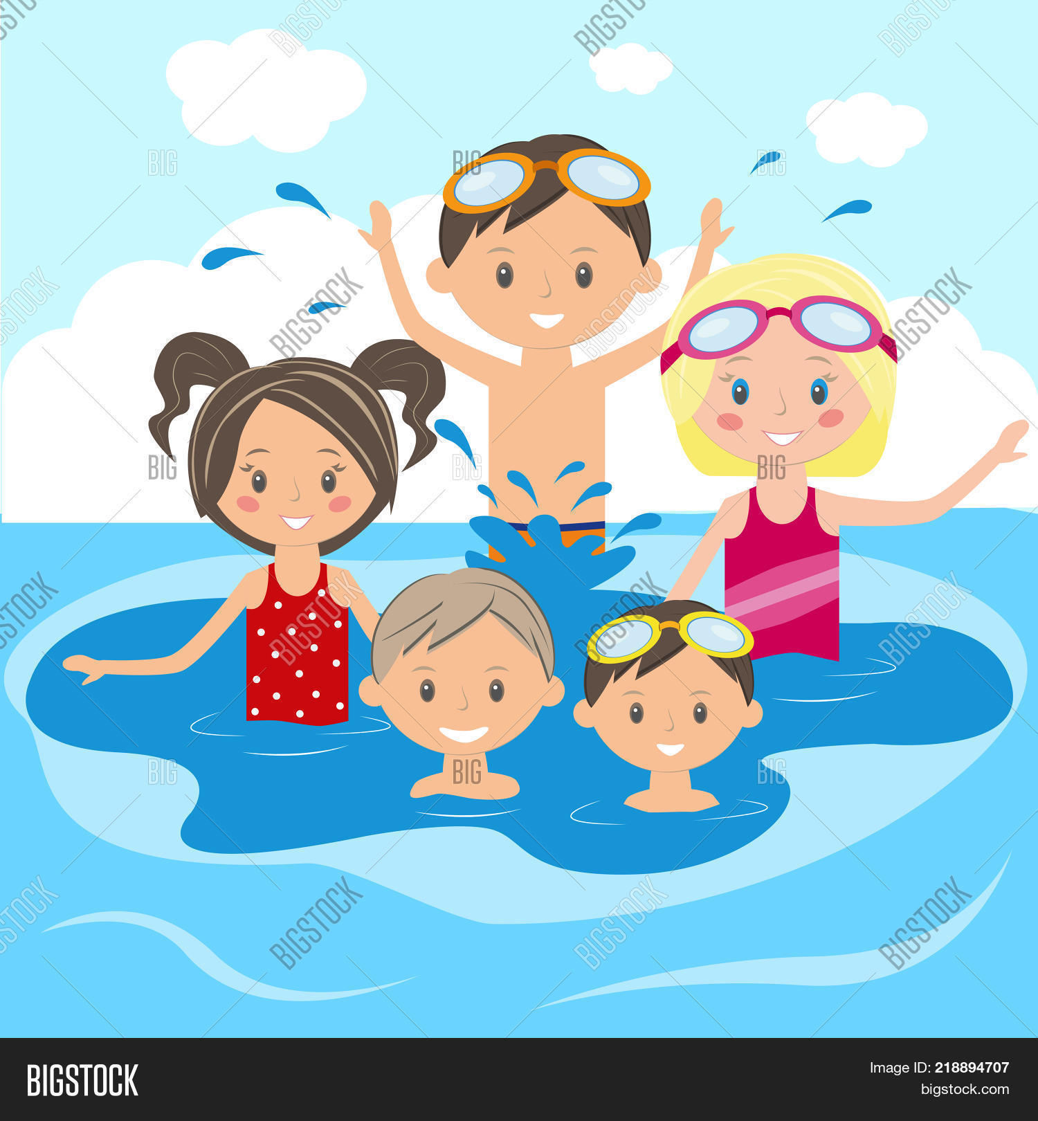 Children Swim Vector & Photo (Free Trial) Bigstock