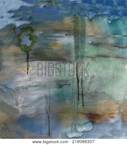 Spring landscape with  trees near the lake