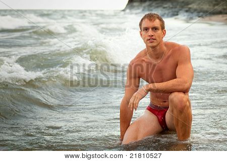Bielizna Model na plaży