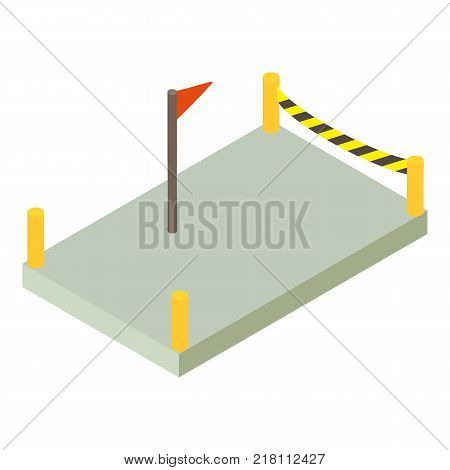 Building construction foundation icon. Isometric illustration of building construction foundation vector icon for web
