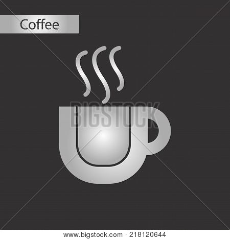 black and white style icon coffee cup flavor