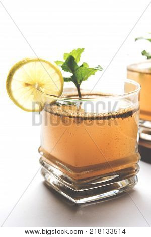 Jal Jeera or Jal-jeera, or jaljira, is an Indian beverage prepared using mixing cumin powder in water and served cold