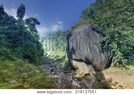 Apple shaped huge rock called 