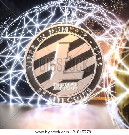 Litecoin With Worldmap