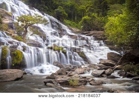 Mae Ya waterfall at Doi Inthanon national park Chiang Mai Thailand