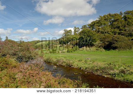 Badgworthy River in Doone Valley, Exmoor, North Devon
