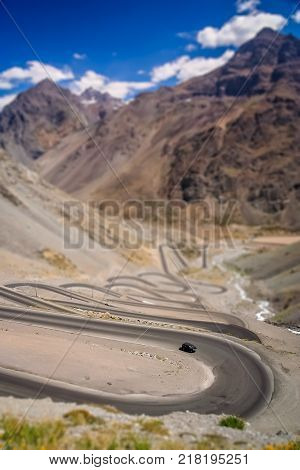Switchbacks In Chilean Andes