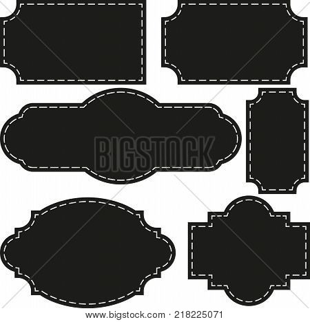 Vector set vintage labels and frame. illustrations