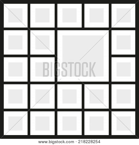 Vector frames photo collage for print illustration