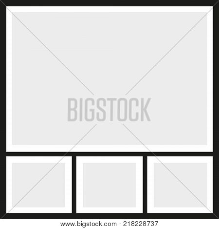 Vector frames photo collage for print illustration