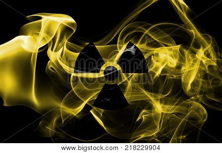 Nuclear smoke isolated on a black background