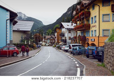View Of The Central Streets In The Canazei
