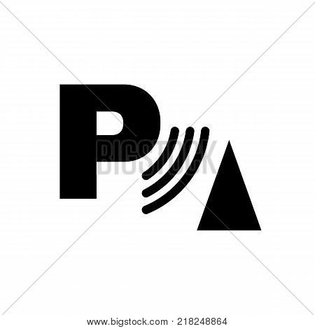 The Parking assistance icon. car symbol. Flat design. Stock - Vector illustration