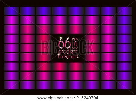 66 blue, purple, red gradients. Abstract colorful soft vector backgrounds