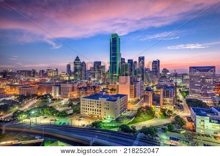 Dallas, Texas, USA downtown skyline.