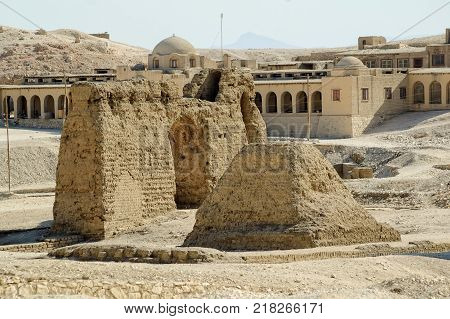 Hatshepsut Temple ruins in Luxor near Nile river. Egypt