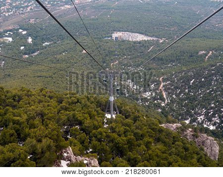 Parnitha Mountain With Snow, Greece
