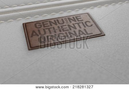 Canvas Material And Leather Label Fake