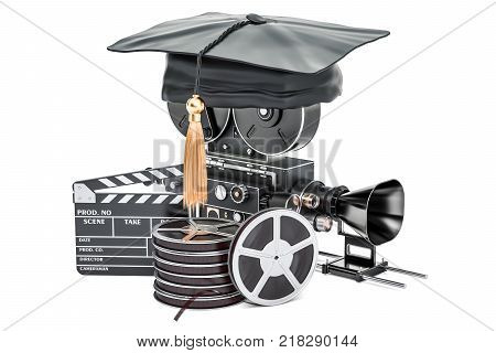 Education in film school concept 3D rendering