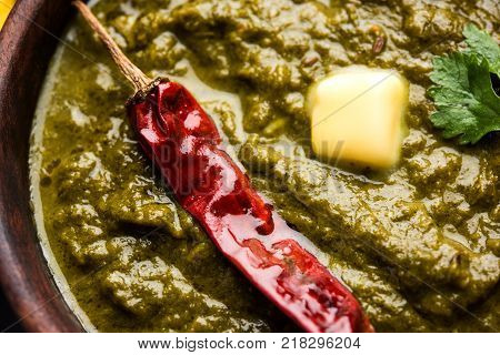 Sarson Ka Saag Makki Ki Roti popular north indian main course menu usually prepared in winter season