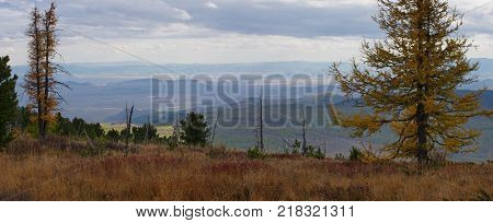 Kurtushibinskiy range of West Sayan Range Autumn