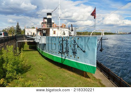 Steamship Museum St. Nikolay On Yenisei River. Krasnoyarsk, Russia