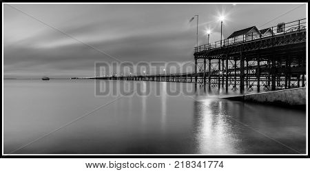 Southend Pleasure Pier at Sunset, long exposure