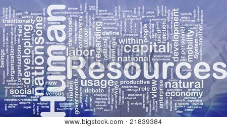 Pozadí konceptu wordcloud ilustrace lidských zdrojů mezinárodních