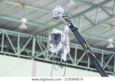 shoot video camera protection rain by plastic