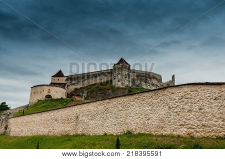 Medieval castle in Transylvania, Rasnov saxon castle.