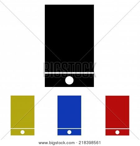 Phone glyph icon. Four color options 
Device.