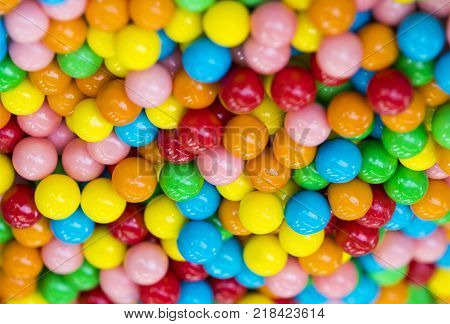 Background of multi- colored round sweet candies