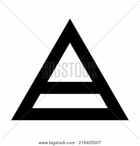 Five Element Flat Silhouette Icon Symbol Design. Vector illustration isolated on white background. Air