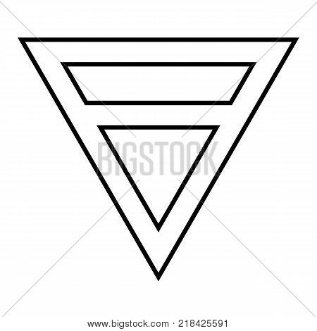 Five Element Flat Outline Icon Symbol Design. Vector illustration isolated on white background. Earth