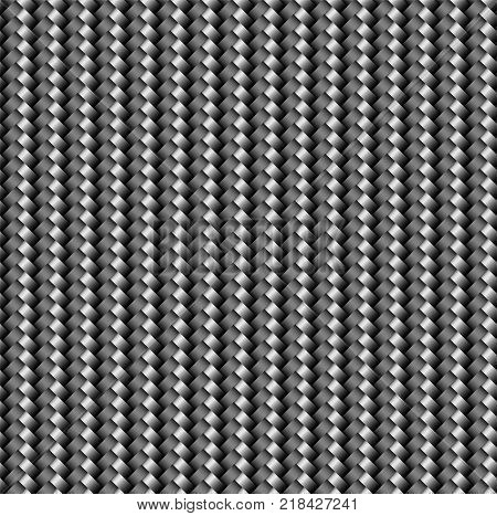 The texture of the carbon cloth is black. Lightweight and durable modern material