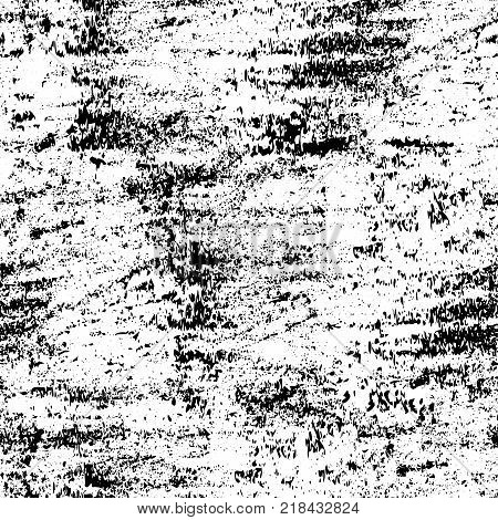 Black and white seamless abstract background. Seamless pattern. Grunge vector background. Texture of an old wall. Texture of paint on the wall. To create an old surface texture. Vector EPS 10.