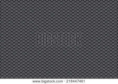 Silver metal white to black pattern background with pentagons