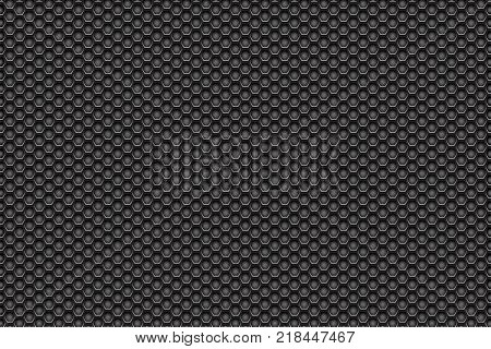 Silver metal black pattern background with pentagons