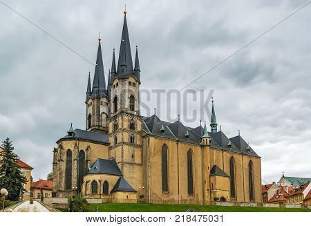 The Church of St. Nicholas was established in the 13th century as a three-naved basilica Cheb Czech republic