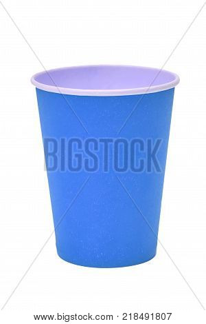 Red paper disposable cup. Isolated on a white background