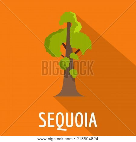 Sequoia icon. Flat illustration of sequoia vector icon for web