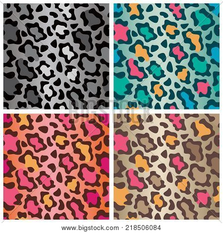 Wildcat Spots Pattern in four colorways repeats seamlessly.