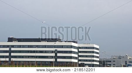 Rostov-on-DonRussia - December 162017: Platov Airport built for the FIFA World Cup 2018. The plane takes off