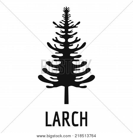 larch tree icon. Simple illustration of larch tree vector icon for web