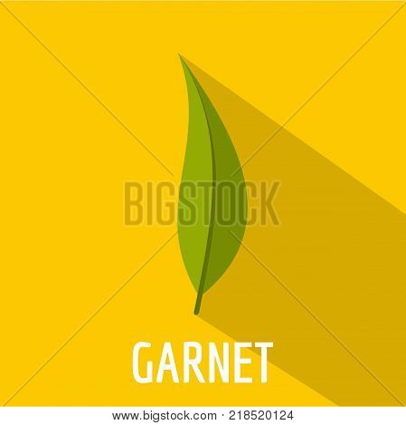 Garnet leaf icon. Flat illustration of garnet leaf vector icon for web